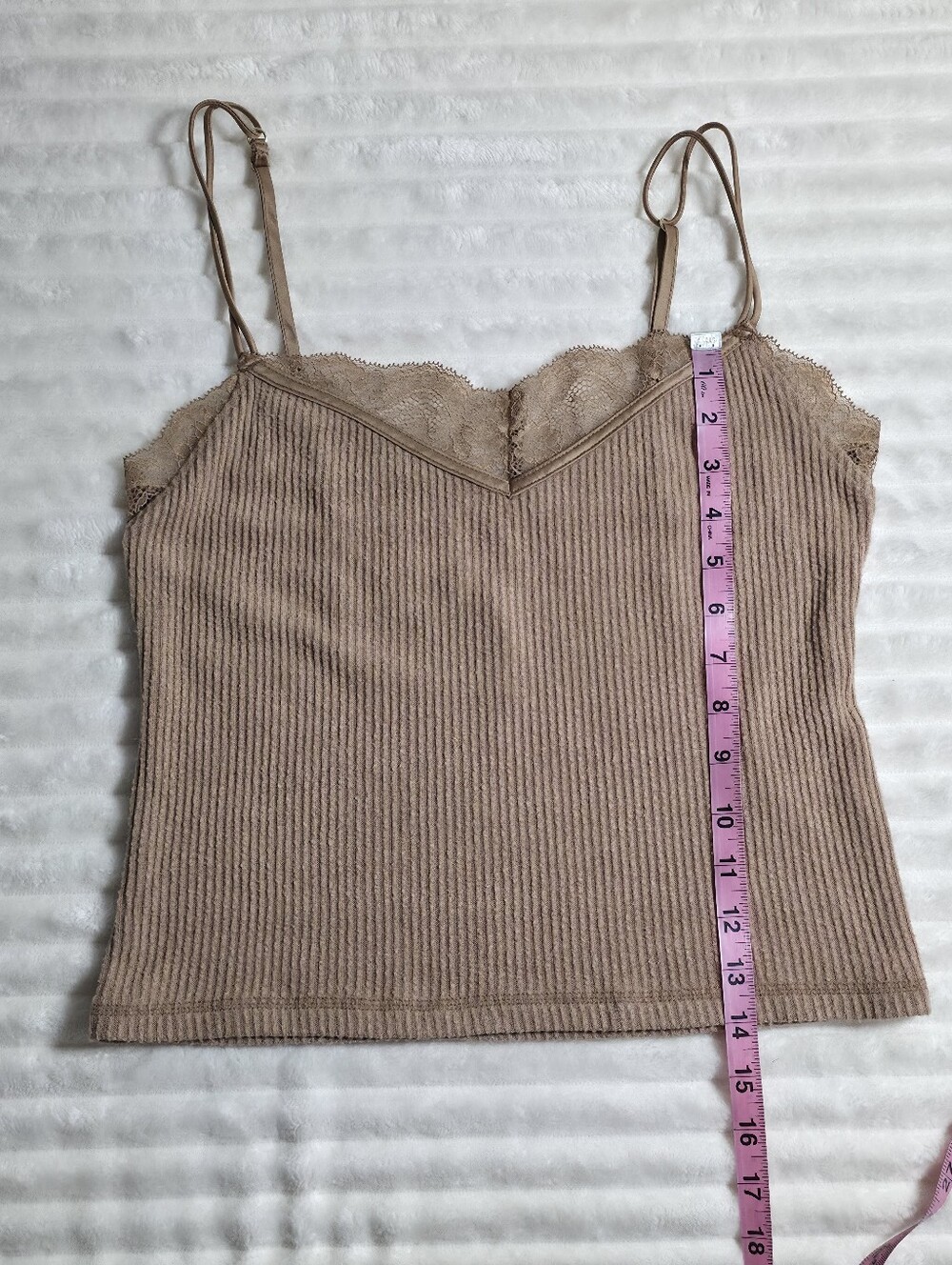 Set Abercrombie & Fitch Sleepwear Pajama Set, Medium, Tan, Sweatpants, Camisole - Picture 3 of 10